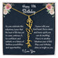 Happy 18th Birthday Flower Name Necklace, Custom Name Birth Month Necklace, Birthday Gift From Bonus Dad, Christmas Gift For My Bonus Daughter, Meaningful Jewelry Gift. - Family Gear Collections