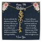 Happy 18th Birthday Flower Name Necklace, Custom Name Birth Month Necklace, Birthday Gift From Bonus Dad, Christmas Gift For My Bonus Daughter, Meaningful Jewelry Gift. - Family Gear Collections