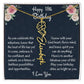 Happy 18th Birthday Flower Name Necklace, Personalized Birth Month Necklace Gift From Mom, Birthday Gift From Loving Mom, Mother To Daughter Gift, Christmas Gift For My Beautiful Daughter. - Family Gear Collections