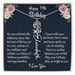 Happy 19th Birthday Flower Name Necklace, Custom Name Birth Month Necklace, Birthday Gift From Bonus Dad, Christmas Gift For My Bonus Daughter, Meaningful Jewelry Gift. - Family Gear Collections