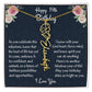 Happy 19th Birthday Flower Name Necklace, Custom Name Birth Month Necklace, Birthday Gift From Bonus Dad, Christmas Gift For My Bonus Daughter, Meaningful Jewelry Gift. - Family Gear Collections