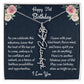 Happy 21st Birthday Birthflower Necklace, Personalized Name Birthflower Necklace, Birthday Gift For Amazing Daughter, Dad To Daughter Gift, Christmas Gift From Dad. - Family Gear Collections