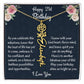 Happy 21st Birthday Flower Name Necklace, Personalized Birth Month Necklace Gift From Mom, Birthday Gift From Loving Mom, Mother To Daughter Gift, Christmas Gift For My Beautiful Daughter. - Family Gear Collections