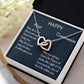 Happy First Communion, Interlocking Hearts Necklace, Christian Gift, First Communion Gifts, From Loving Mom - Family Gear Collections