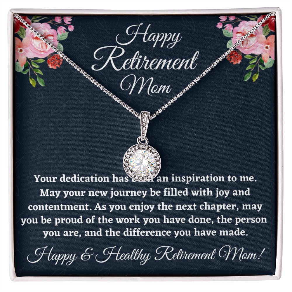 Happy Retirement Mom, Eternal Hope Necklace, Best Retirement Gift, Christmas Gift, Happy Retirement Gift. - Family Gear Collections