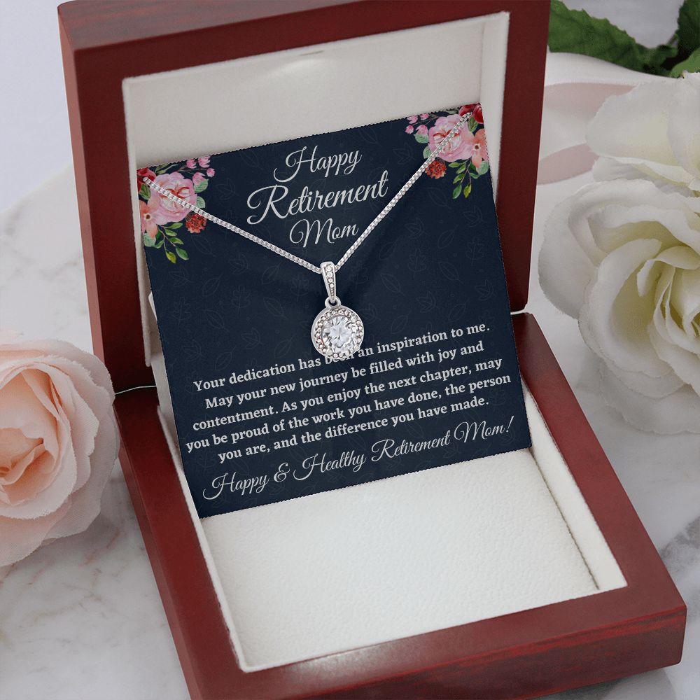 Happy Retirement Mom, Eternal Hope Necklace, Best Retirement Gift, Christmas Gift, Happy Retirement Gift. - Family Gear Collections