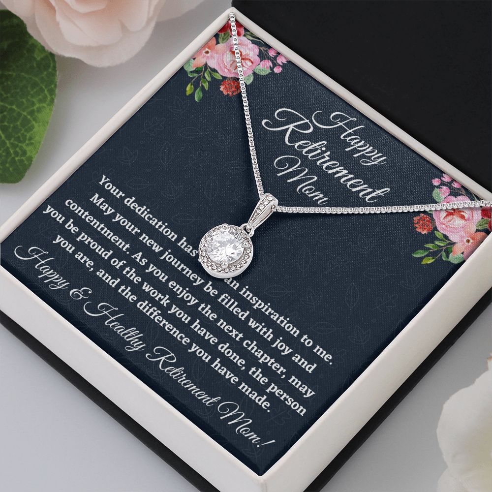 Happy Retirement Mom, Eternal Hope Necklace, Best Retirement Gift, Christmas Gift, Happy Retirement Gift. - Family Gear Collections