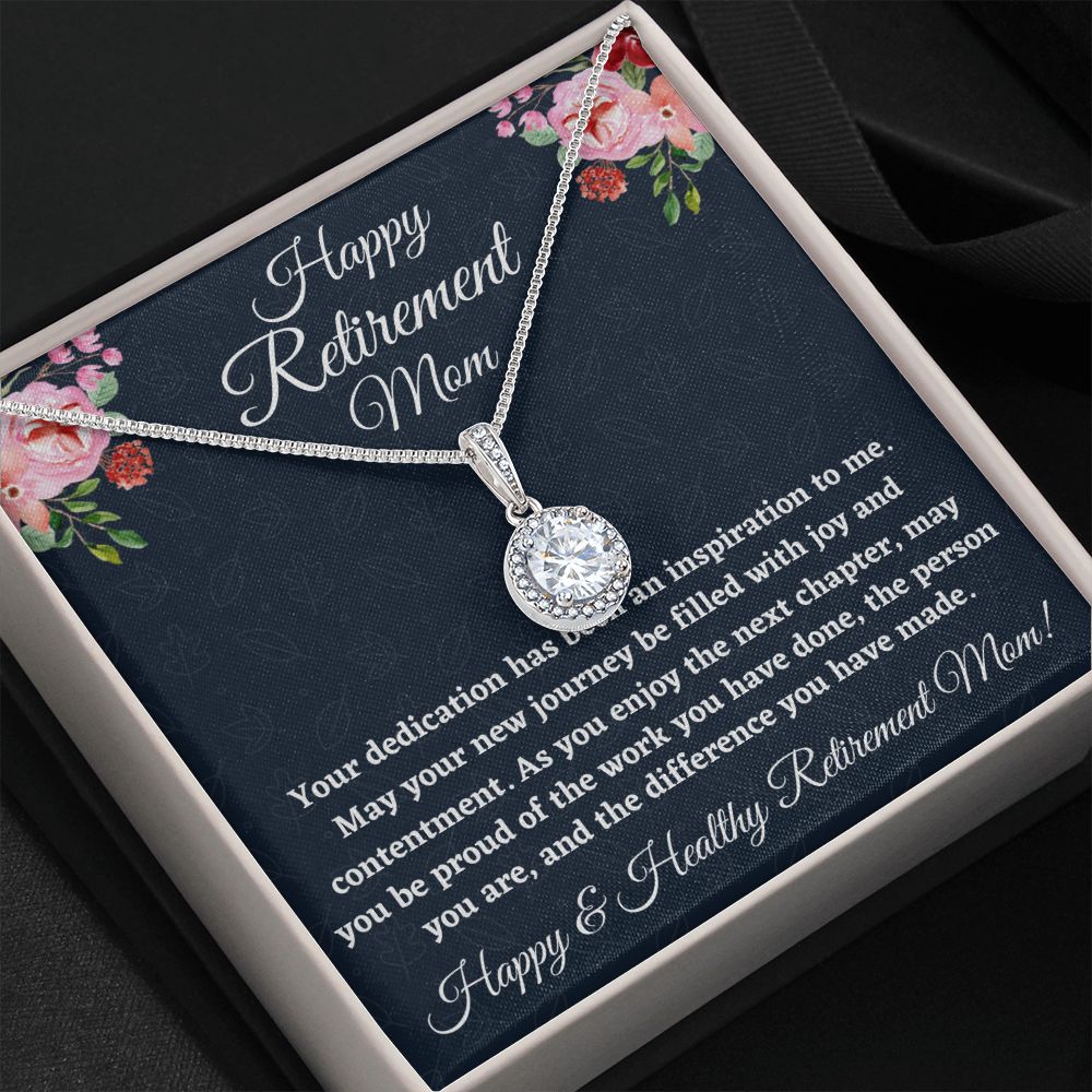 Happy Retirement Mom, Eternal Hope Necklace, Best Retirement Gift, Christmas Gift, Happy Retirement Gift. - Family Gear Collections