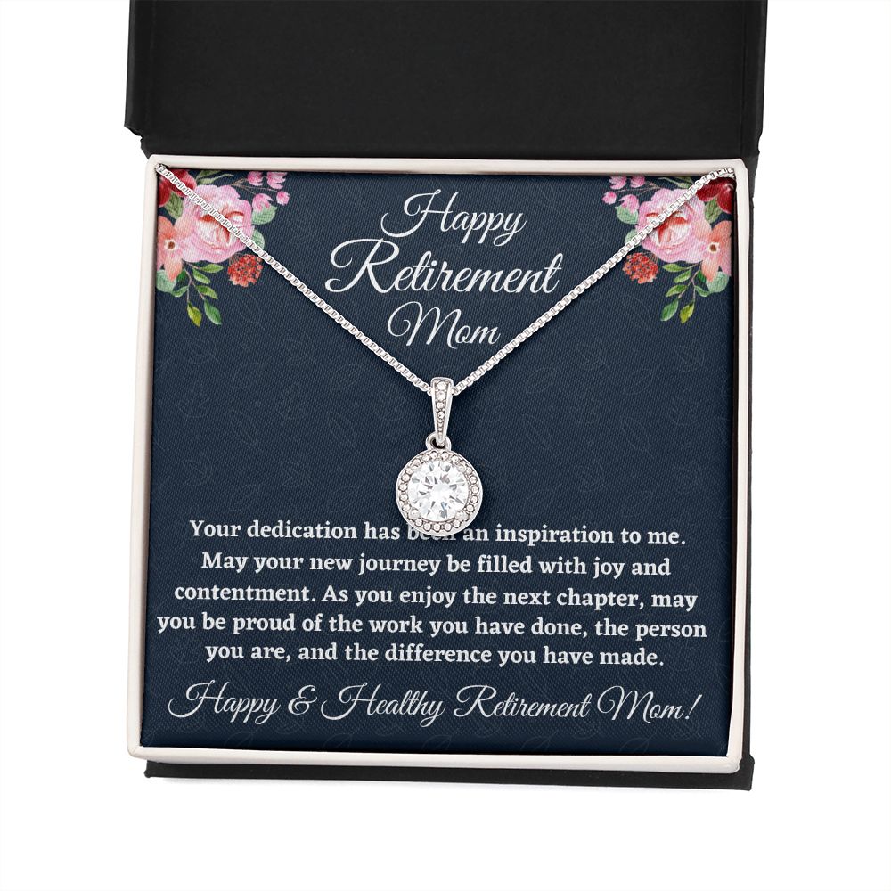 Happy Retirement Mom, Eternal Hope Necklace, Best Retirement Gift, Christmas Gift, Happy Retirement Gift. - Family Gear Collections