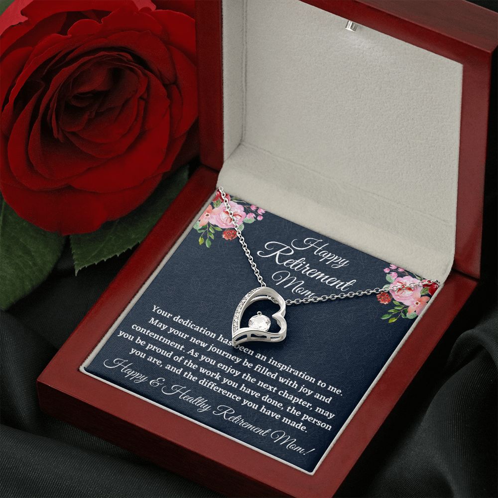 Happy Retirement Mom, Forever Love Necklace, Retirement Gift For Her, Christmas Gift, Happy Retirement Gift. - Family Gear Collections