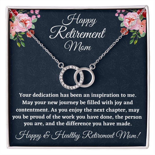 Happy Retirement Mom, Perfect Pair Necklace, Best Retirement Gift, Christmas Gift, Happy Retirement Gift. - Family Gear Collections