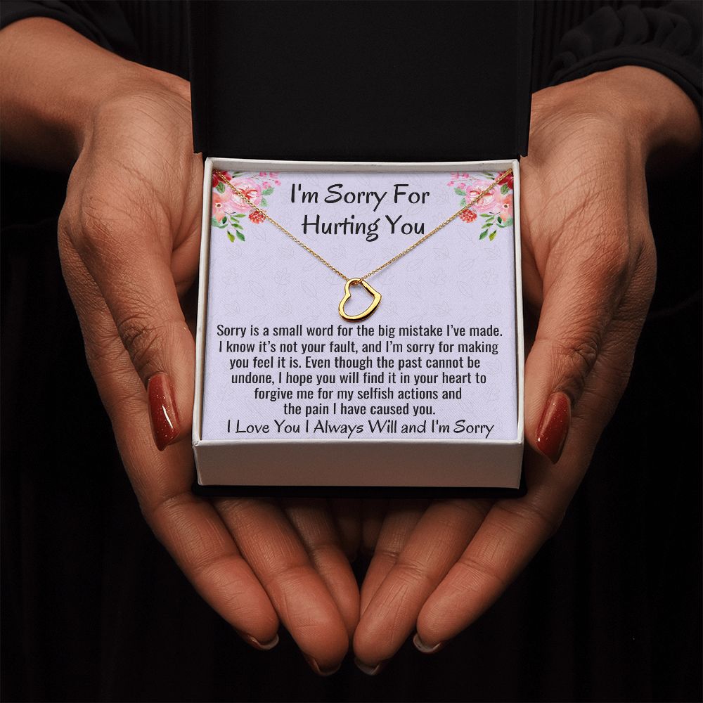 I'm Sorry For Hurting You, Delicate Heart Necklace, Apology Gift For Her, Christmas Gift. - Family Gear Collections