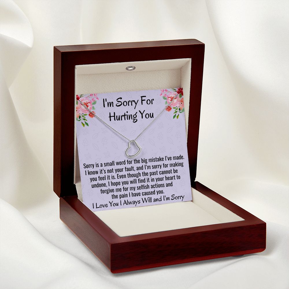 I'm Sorry For Hurting You, Delicate Heart Necklace, Apology Gift For Her, Christmas Gift. - Family Gear Collections