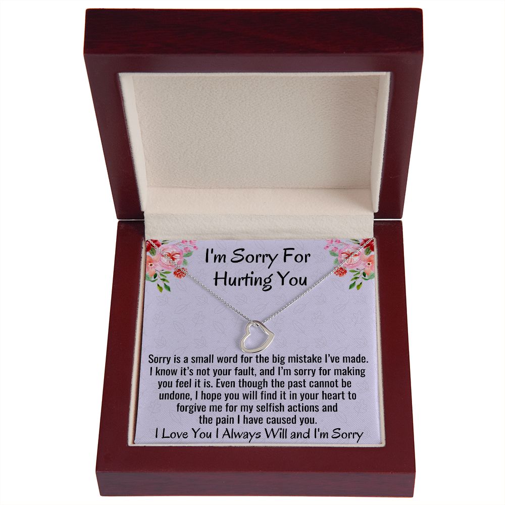 I'm Sorry For Hurting You, Delicate Heart Necklace, Apology Gift For Her, Christmas Gift. - Family Gear Collections