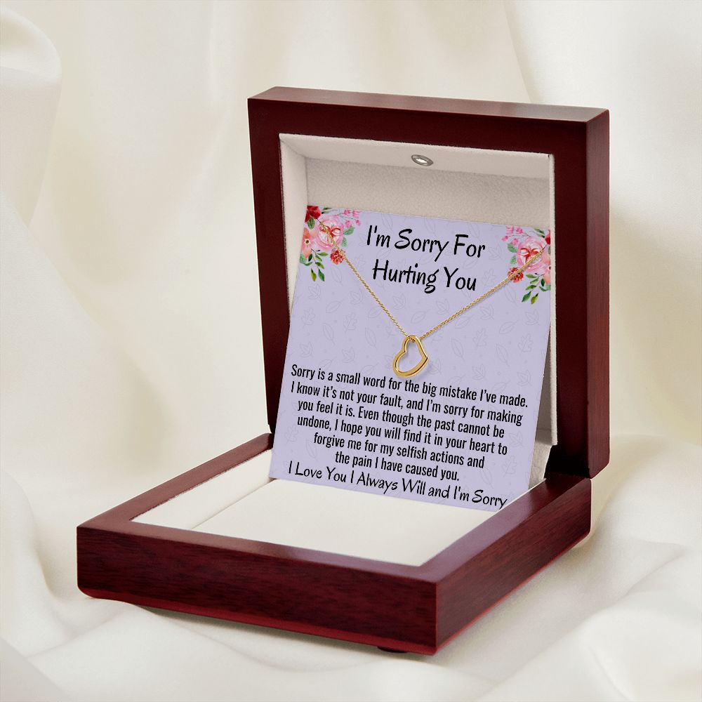 I'm Sorry For Hurting You, Delicate Heart Necklace, Apology Gift For Her, Christmas Gift. - Family Gear Collections