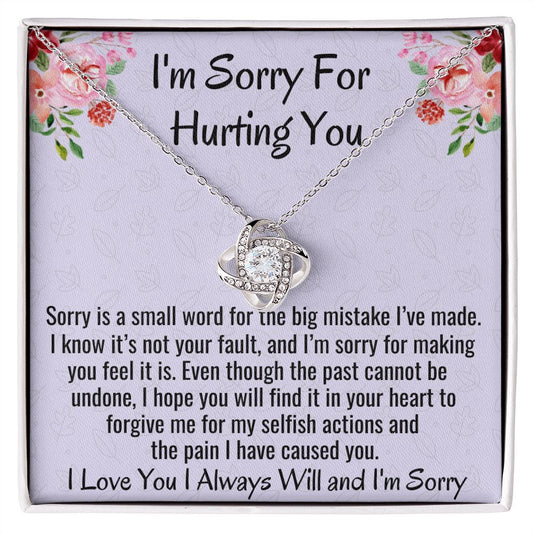 I'm Sorry For Hurting You, Love Knot Necklace, Apology Gift For Her, Christmas Gift. - Family Gear Collections