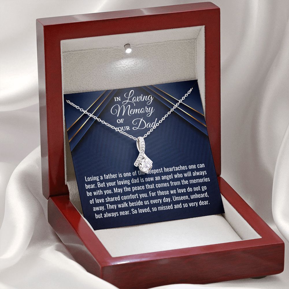 In Loving Memory Of Your Dad, Alluring Beauty Necklace, Loss Of Your Dad Gift, Memorial Gift Dad, In Memory Of Your Dad. - Family Gear Collections