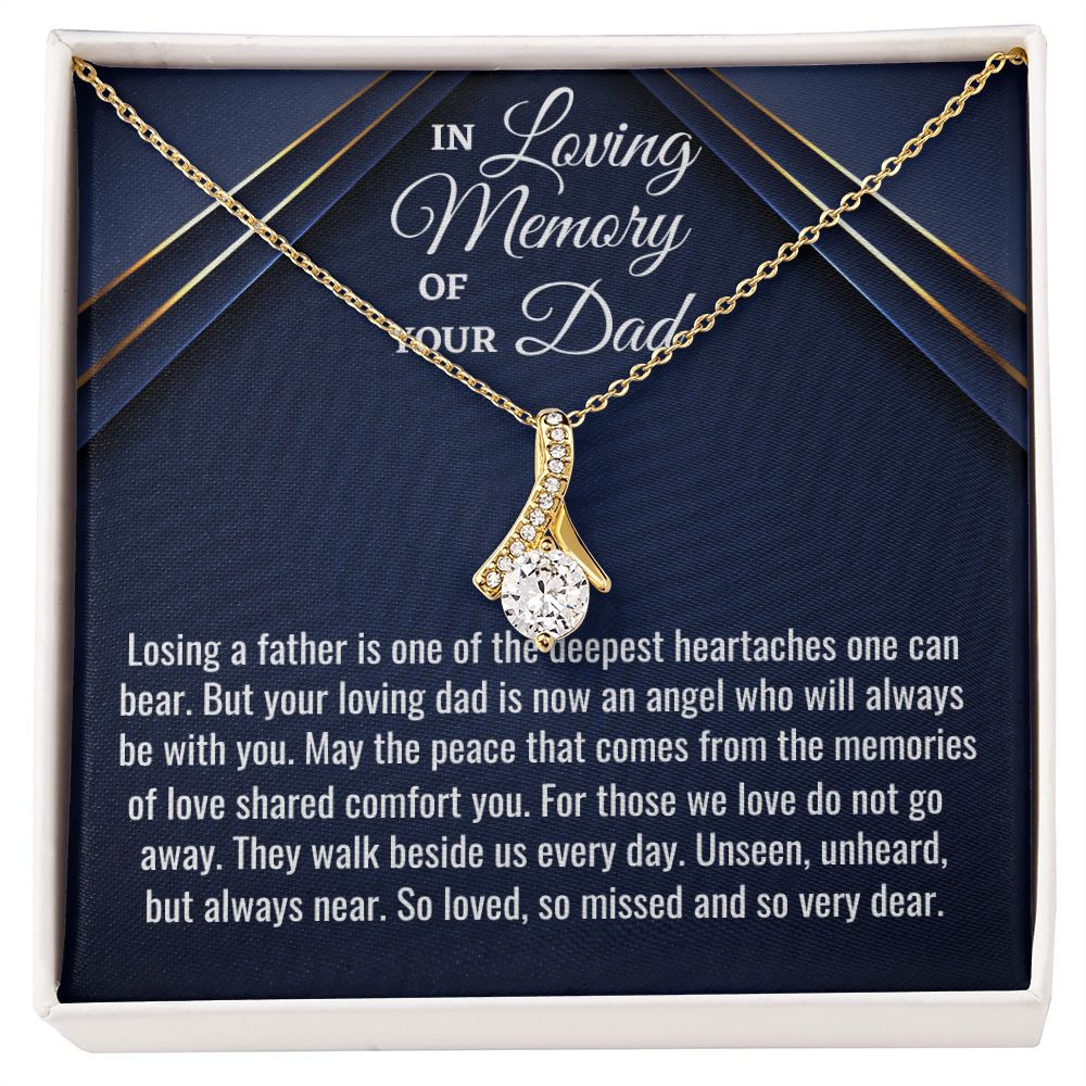 In Loving Memory Of Your Dad, Alluring Beauty Necklace, Loss Of Your Dad Gift, Memorial Gift Dad, In Memory Of Your Dad. - Family Gear Collections