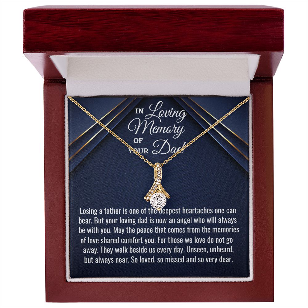 In Loving Memory Of Your Dad, Alluring Beauty Necklace, Loss Of Your Dad Gift, Memorial Gift Dad, In Memory Of Your Dad. - Family Gear Collections