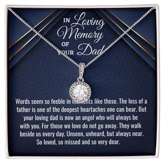 In Loving Memory Of Your Dad, Eternal Hope Necklace, Father Memorial Gift, Remembrance Necklace - Family Gear Collections