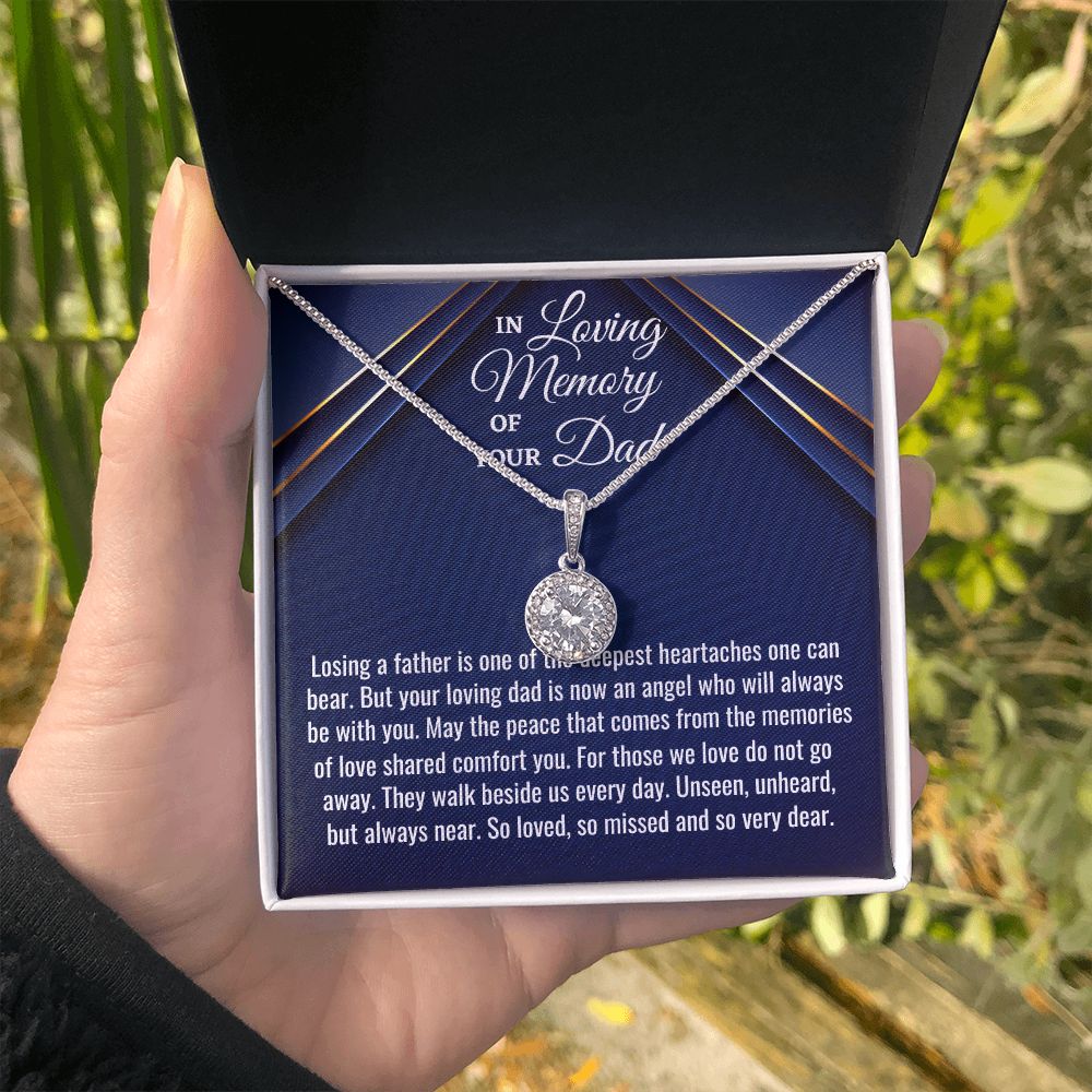 In Loving Memory Of Your Dad, Eternal Hope Necklace, Loss Of Your Dad Gift, Memorial Gift Dad, In Memory Of Your Dad. - Family Gear Collections