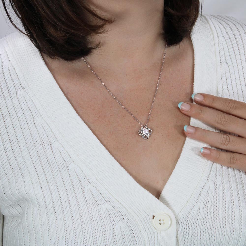 In Loving Memory Of Your Dad, Love Knot Necklace, Loss Of Your Dad Gift, Memorial Gift Dad, In Memory Of Your Dad. - Family Gear Collections