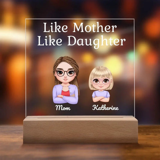 Mother and Daughters Acrylic Night Stand - Family Gear Collections