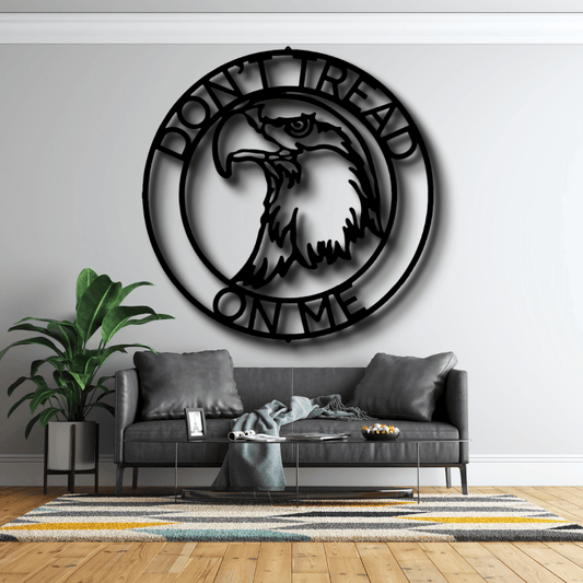 Personalized Eagle Head Ring metal sign, Housewarming Gift, Indoor Outdoor Wall Hanging, Metal Art Hanging, Birthday Gift For Dad, Cabin Wall Art, Custom Fathers Day Gift - Family Gear Collections