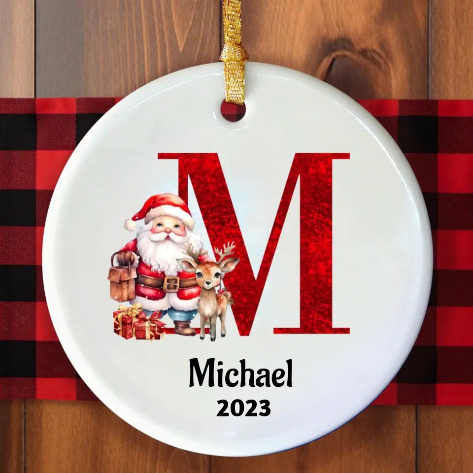 Personalized Name and Initial Ornament - Family Gear Collections