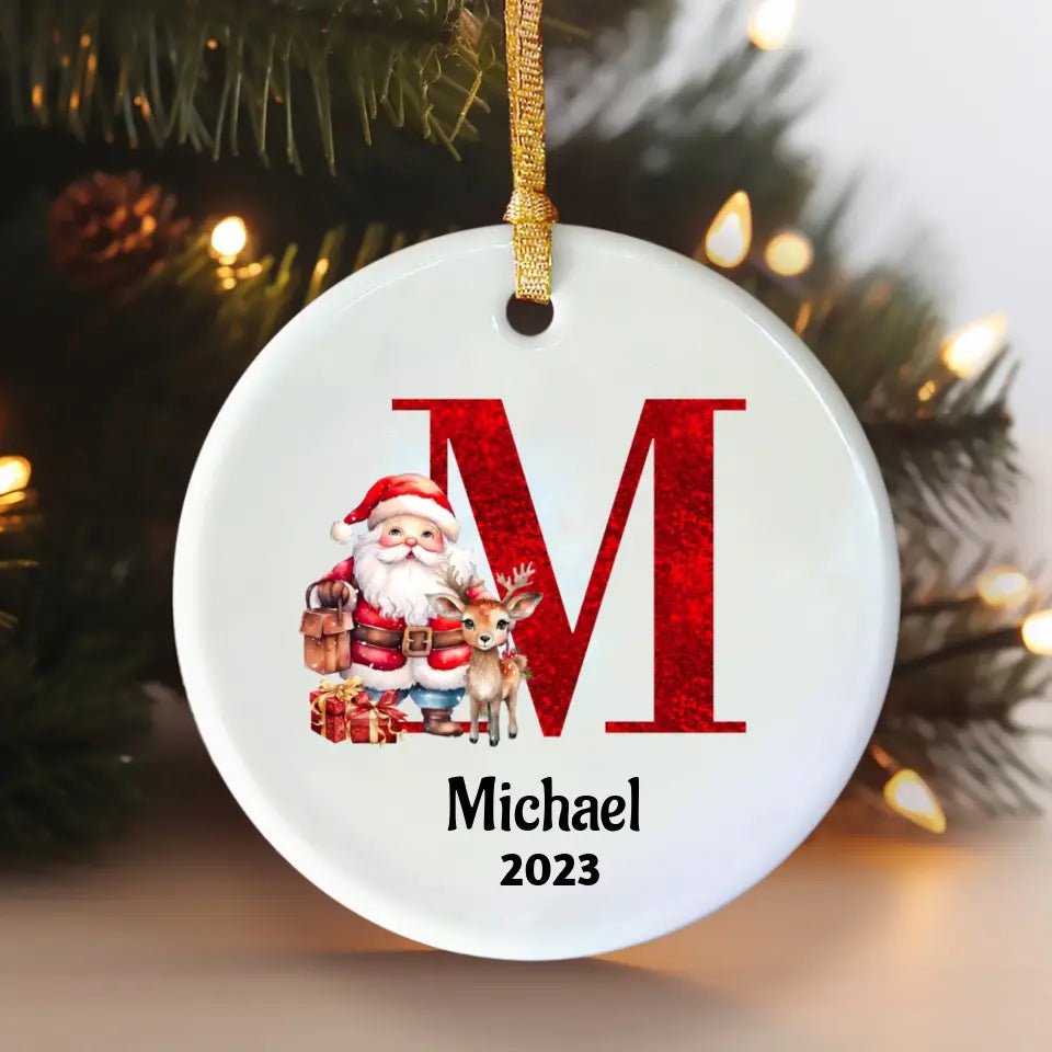 Personalized Name and Initial Ornament - Family Gear Collections