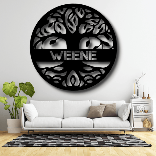 Personalized Tree of Life Metal Sign, Custom Tree Of Life Wall Art, Livingroom Hangings, Wall Art Decor, Indoor Wall Art, Birthday Gift - Family Gear Collections