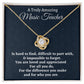 To A Truly Amazing Music Teacher Gift, Appreciation Gift For Music Teacher, Love Knot Necklace , Jewelry Gift For Women, Farewell Gift - Family Gear Collections