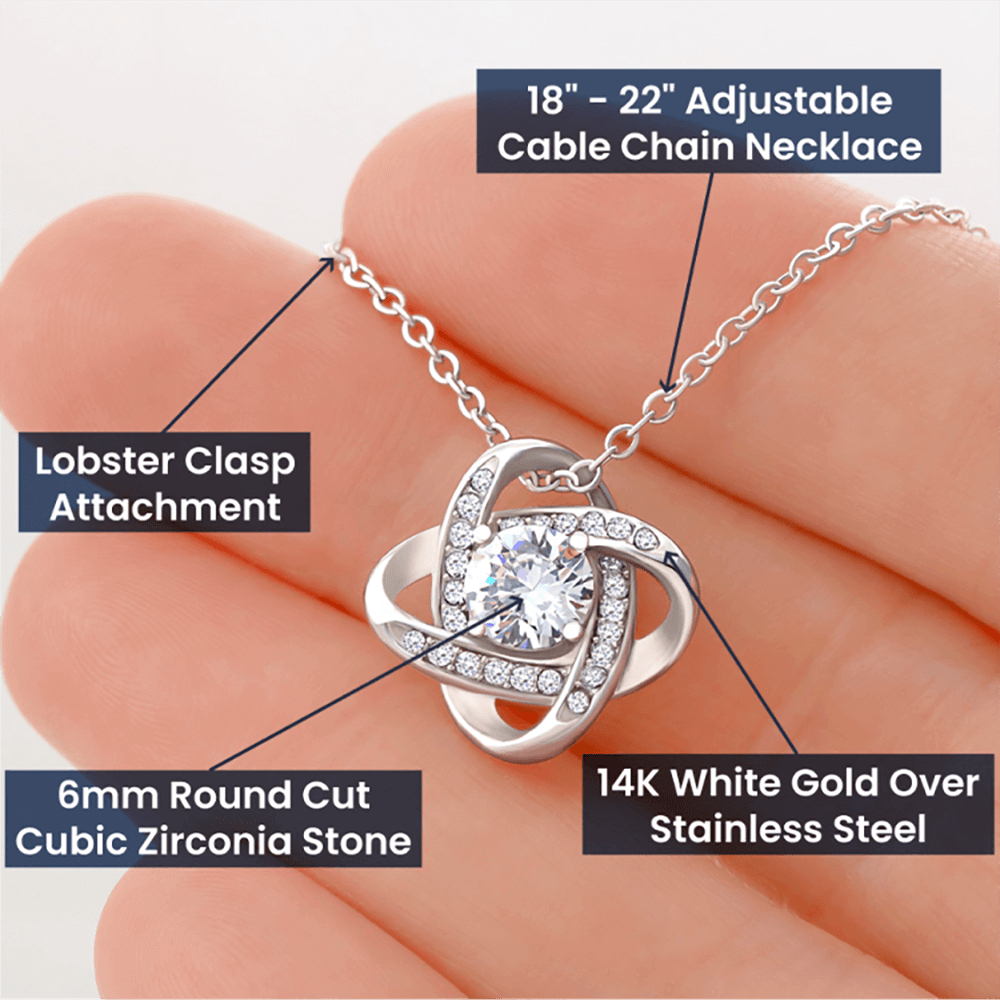 To A Truly Amazing Nurse, Love Knot Necklace, Appreciation Gift For Nurse Mom, Mothers Day Gift, Christmas Gift, Women Jewelry, From Proud Son. - Family Gear Collections