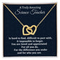 To A Truly Amazing Science Teacher, Interlocking Hearts Necklace. Christmas Gift, Happy Retirement Gift. - Family Gear Collections