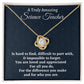 To A Truly Amazing Science Teacher, Love Knot Necklace. Christmas Gift, Happy Retirement Gift. - Family Gear Collections