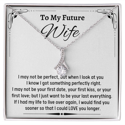 To My Amazing Future Wife Alluring Beauty Necklace, Birthday Gift, Wedding Day Gift, Christmas Gift - Family Gear Collections