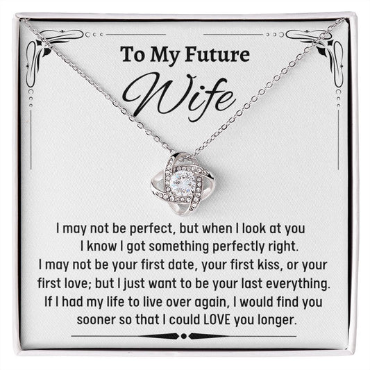 To My Amazing Future Wife Love Knot Necklace, Birthday Gift, Wedding Day Gift, Christmas Gift - Family Gear Collections