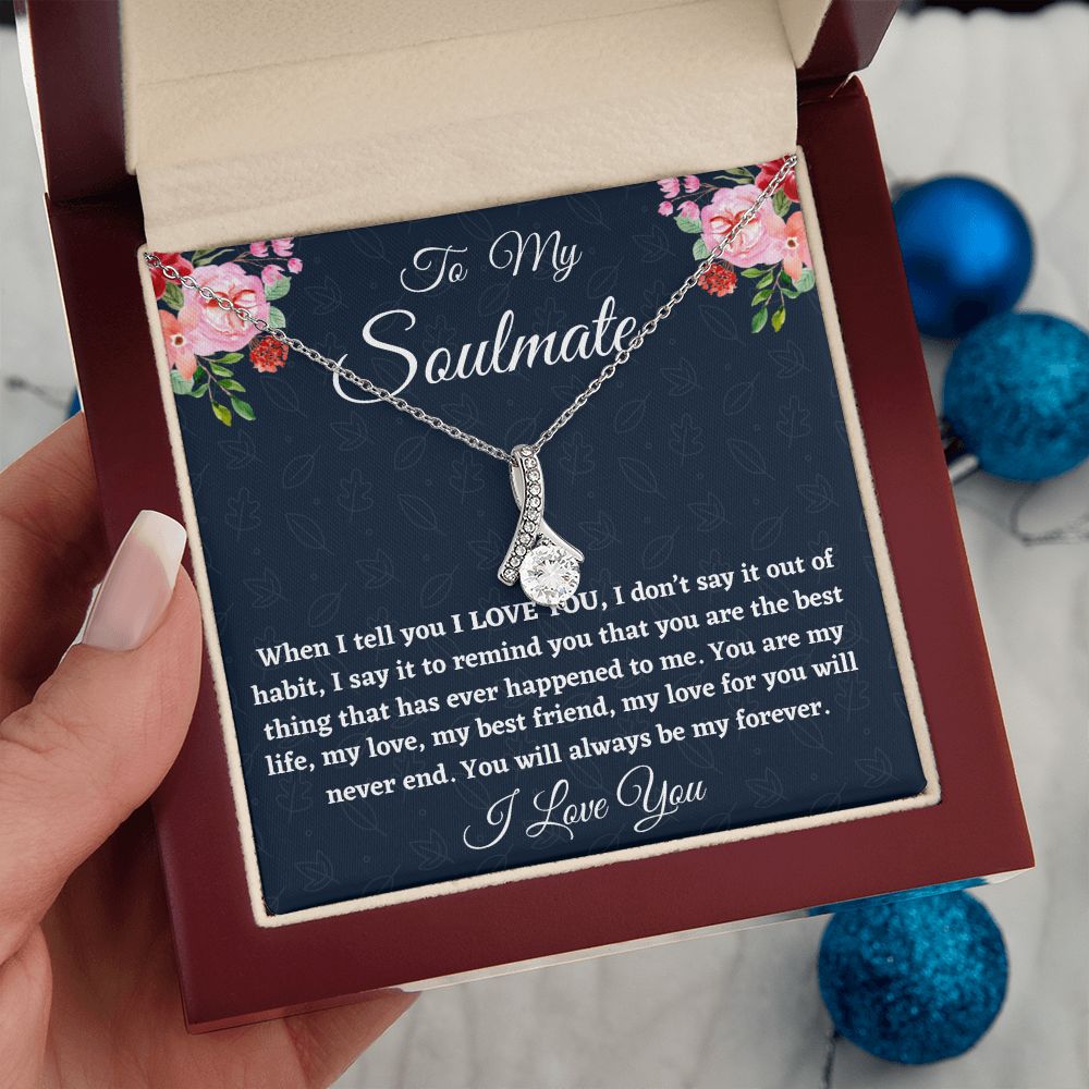 To My Beautiful Bride, Alluring Beauty Necklace, Wedding Day Gift, Romantic Partner Gift, Soulmate , Bride Jewelry. - Family Gear Collections