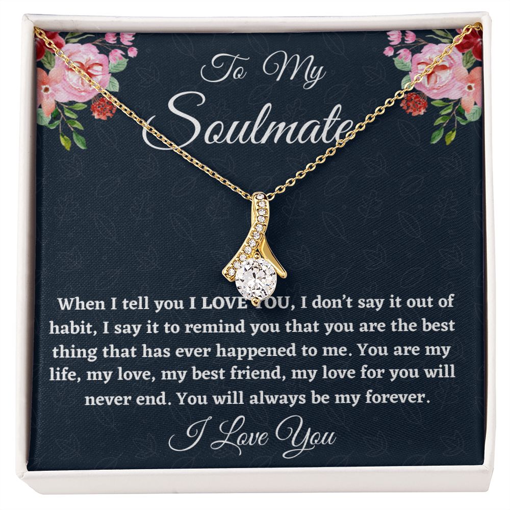 To My Beautiful Bride, Alluring Beauty Necklace, Wedding Day Gift, Romantic Partner Gift, Soulmate , Bride Jewelry. - Family Gear Collections