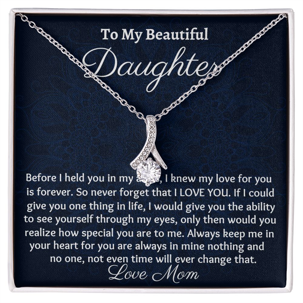 To My Beautiful Daughter, Alluring Beauty Necklace, Christmas Gift, Birthday Gift, From Loving Mom - Family Gear Collections