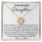 To My Beautiful Daughter, Love Knot Necklace, Christmas Gift, Birthday Gift, From Loving Mom - Family Gear Collections