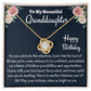 To My Beautiful Granddaughter, Love Knot Necklace, Birthday Gift, Teen Jewelry, Christmas Gift, Grandpa To Granddaughter Gift, Happy Birthday. - Family Gear Collections