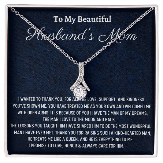 To My Beautiful Husband's Mom, Alluring Beauty Necklace , Mothers Day Gift, Birthday Gift For Her, From Daughter In Love. - Family Gear Collections