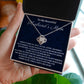 To My Beautiful Husband's Mom, Love Knot Necklace , Mothers Day Gift, Birthday Gift For Her, From Daughter In Love. - Family Gear Collections