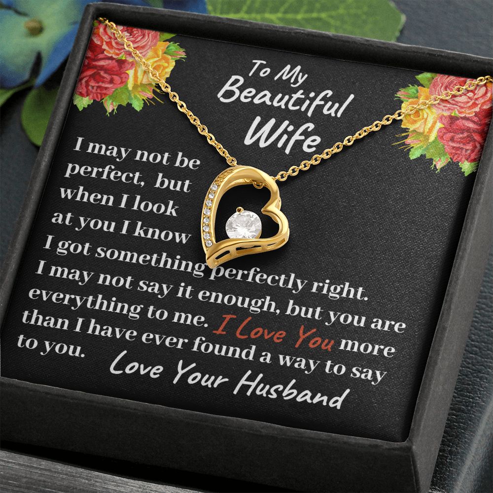 To my Beautiful Wife Forever Love Necklace, Christmas Gift, Birthday Gift For Her - Family Gear Collections