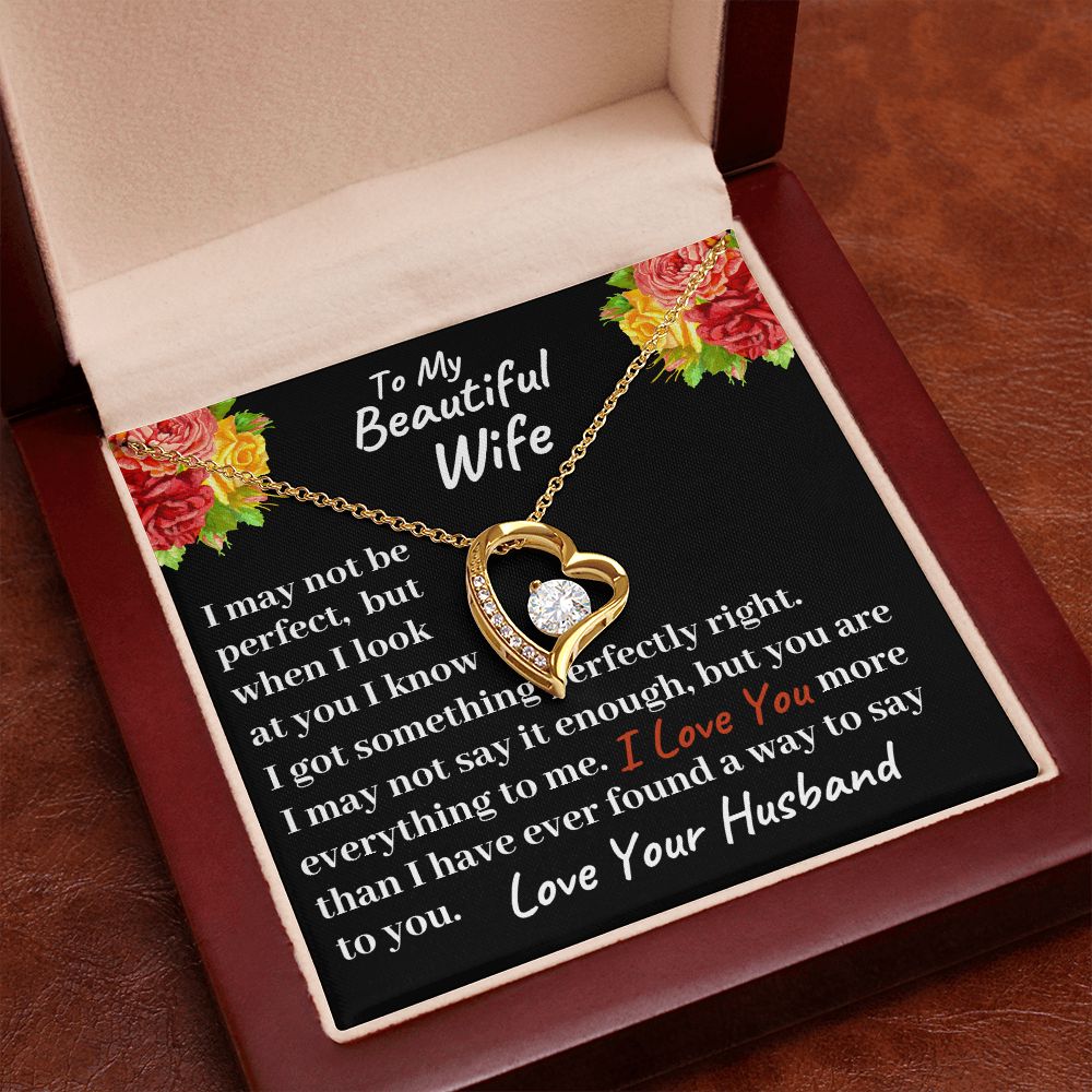 To my Beautiful Wife Forever Love Necklace, Christmas Gift, Birthday Gift For Her - Family Gear Collections