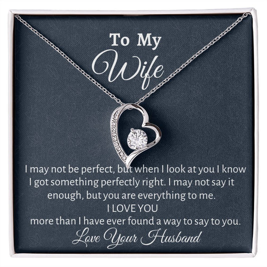 To My Beautiful Wife, Forever Love Necklace, Meaningful Gift, Birthday Gift, Christmas Gift For Amazing Wife, Gift From Loving Husband. - Family Gear Collections