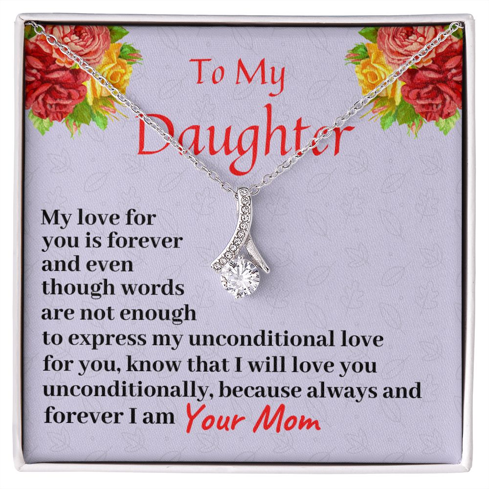 To My Daughter, Alluring Beauty Necklace, Birthday Gift For Her, Christmas Gift, From Loving Mom. - Family Gear Collections