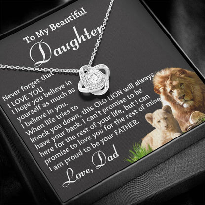 To My Daughter I Love You Necklace Gift from Dad Birthday Gift or Christmas Gift - Family Gear Collections