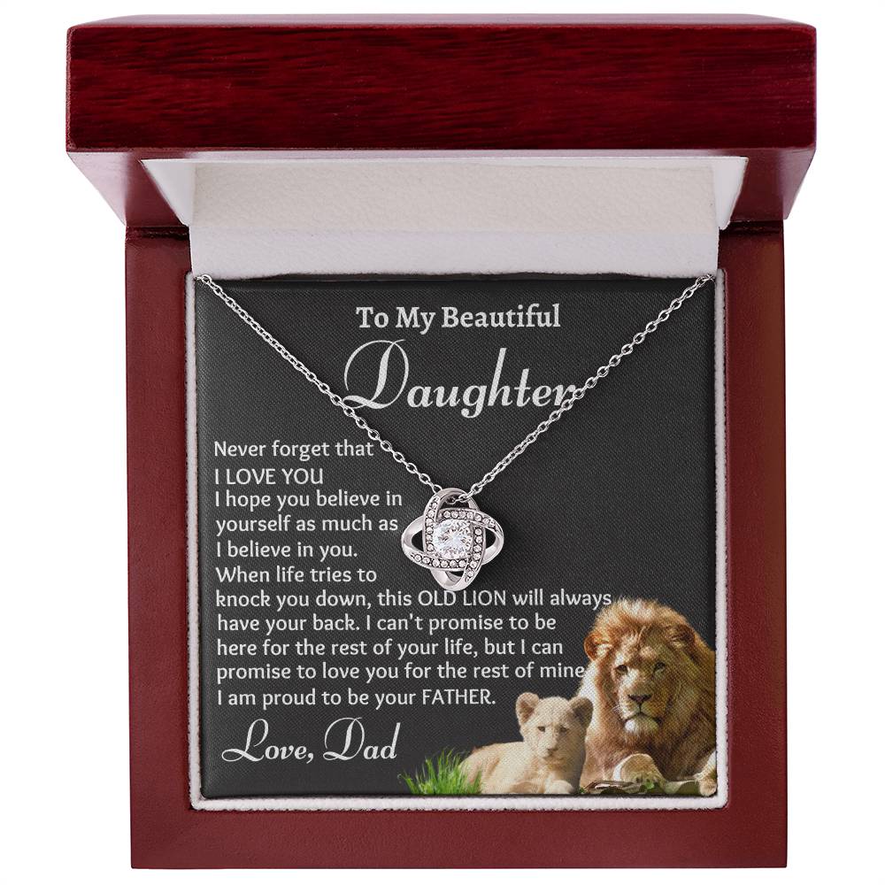 To My Daughter I Love You Necklace Gift from Dad Birthday Gift or Christmas Gift - Family Gear Collections